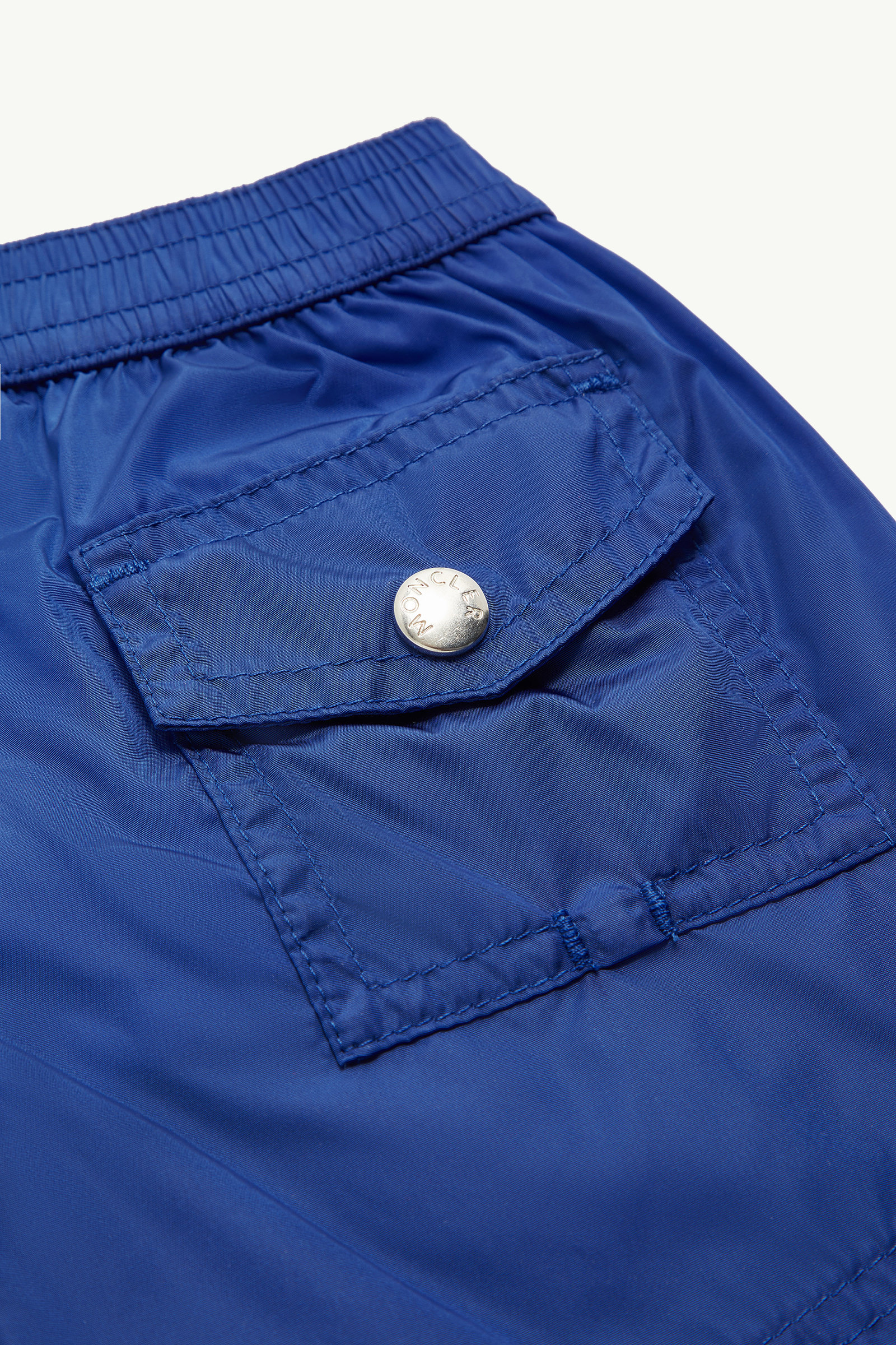 Tricolour-Trimmed Swim Shorts Boy Electric Blue Moncler 3