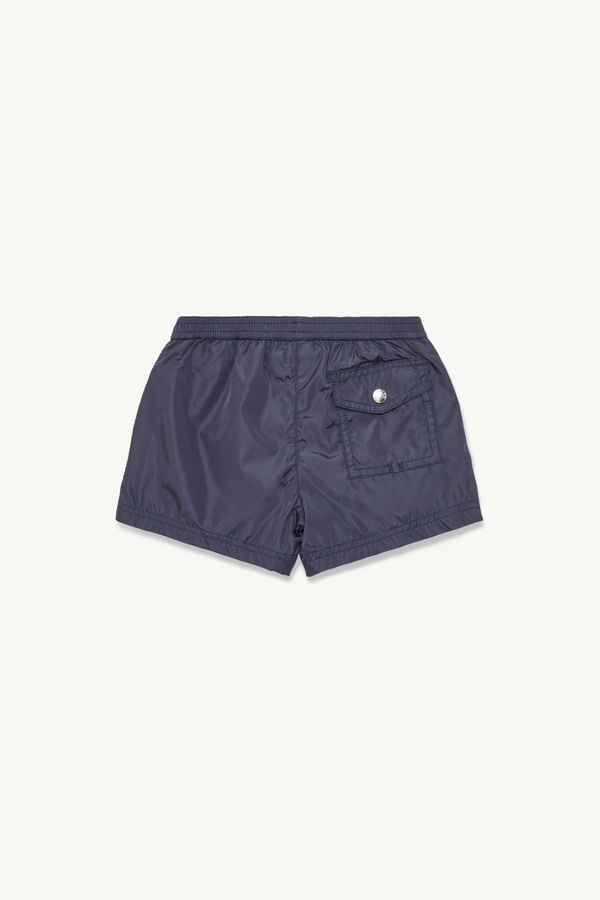 Short de bain à bords tricolores Garçon Bleu marine Moncler 1