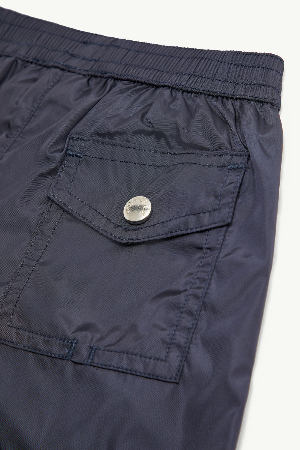 Tricolour-Trimmed Swim Shorts Boy Navy Blue Moncler 3