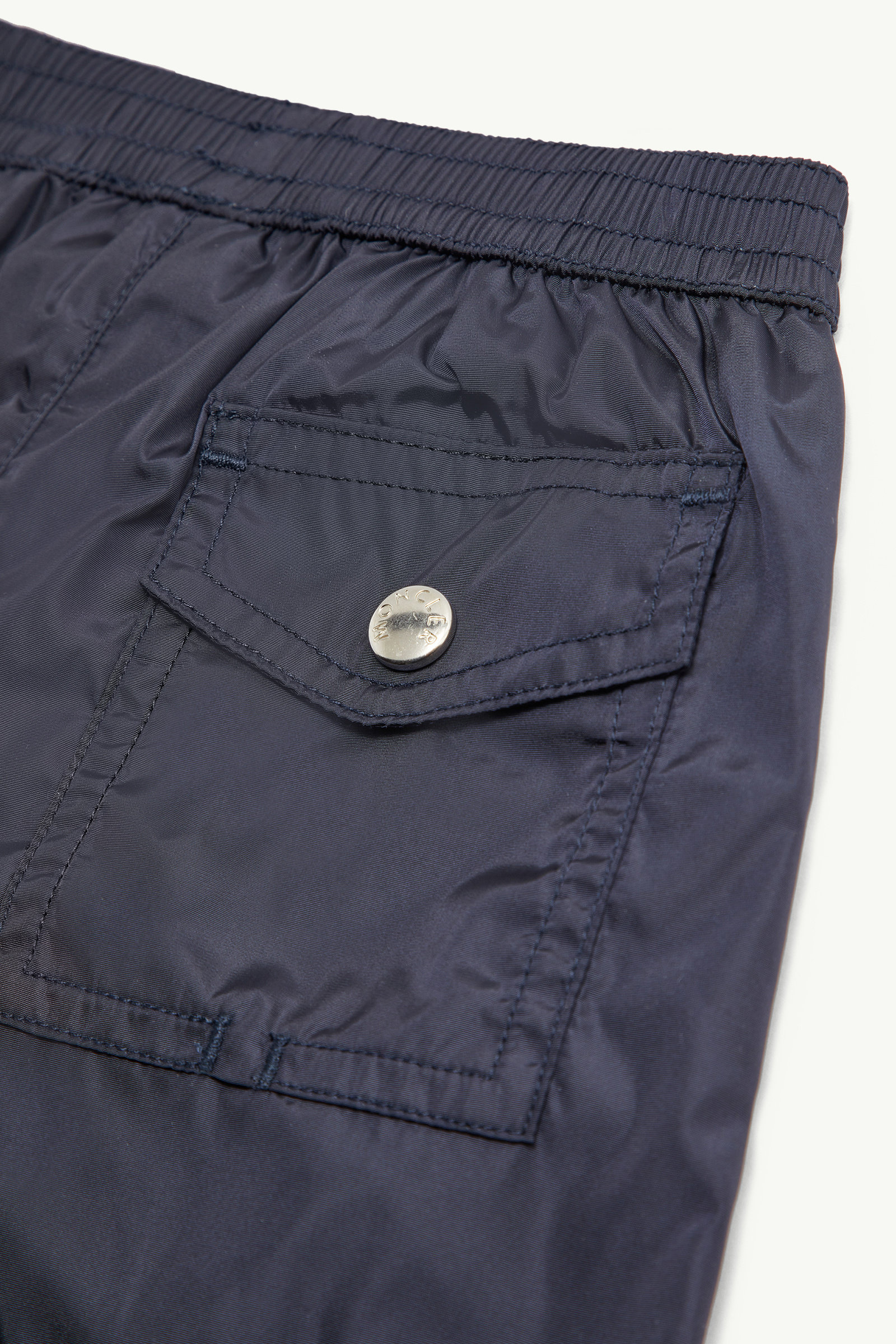 Tricolour-Trimmed Swim Shorts Boy Navy Blue Moncler 3