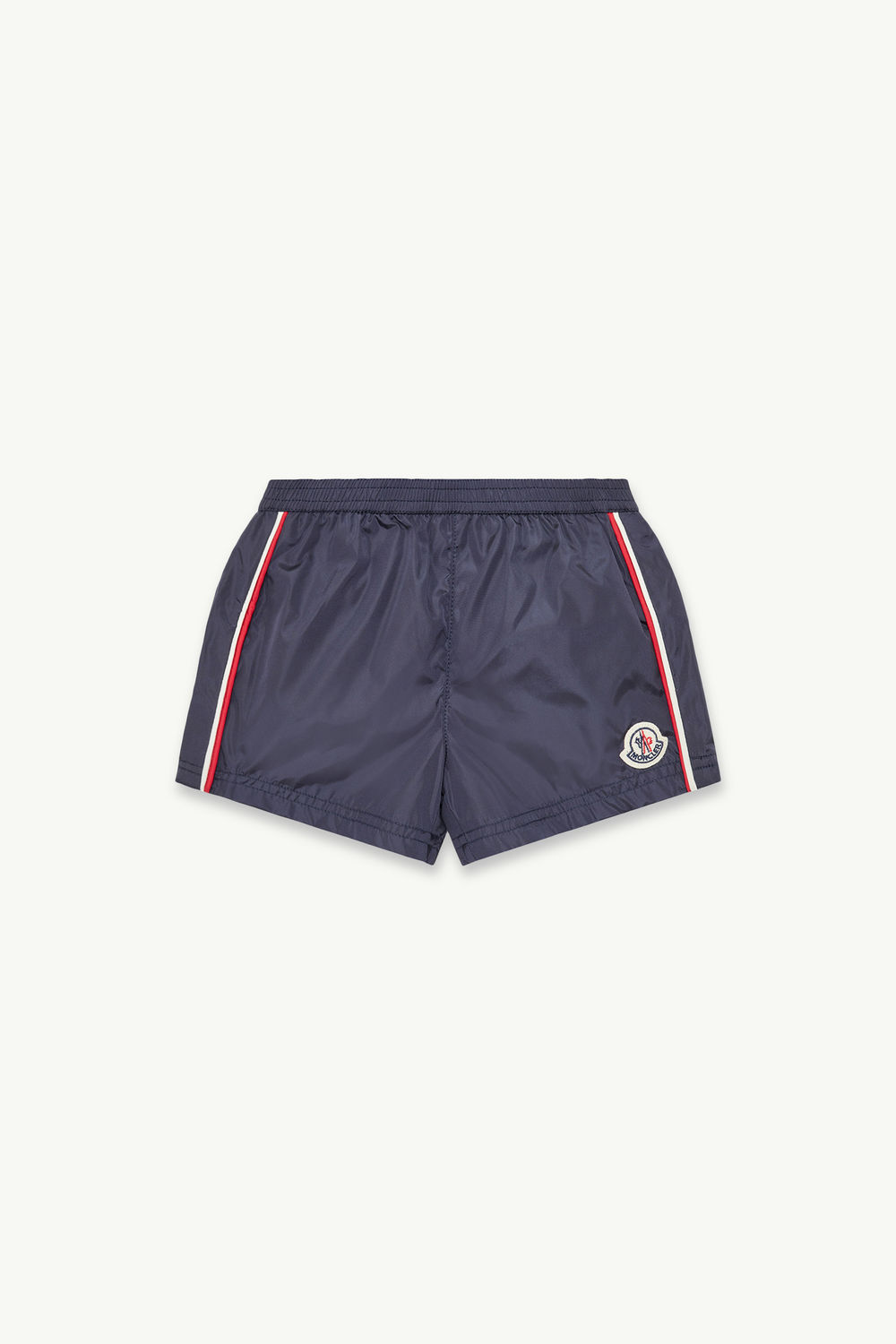Tricolour-Trimmed Swim Shorts Boy Navy Blue Moncler 0