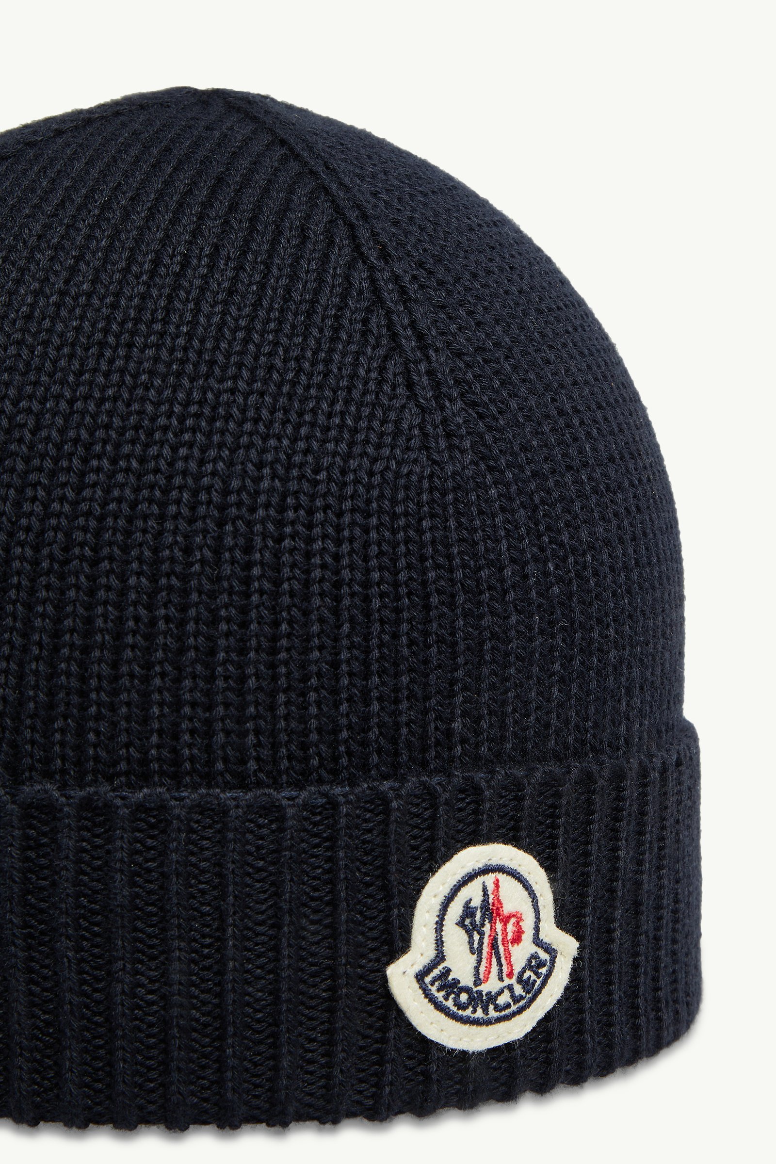 Cotton Beanie Girl Navy Blue Moncler 1