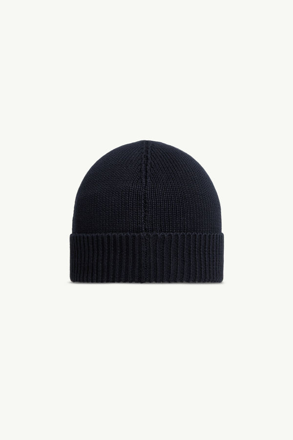 Cotton Beanie Girl Navy Blue Moncler 2