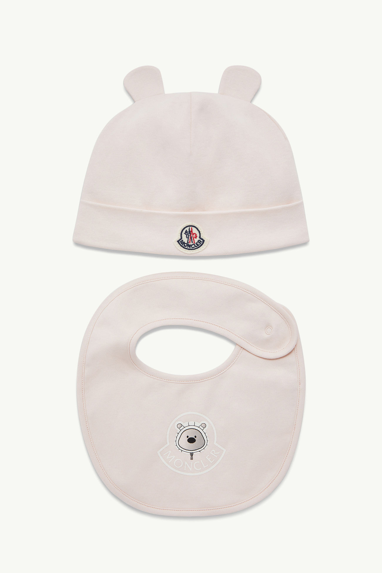 Conjunto de algodón con osito de peluche De Género Neutro Rosado claro Moncler 0