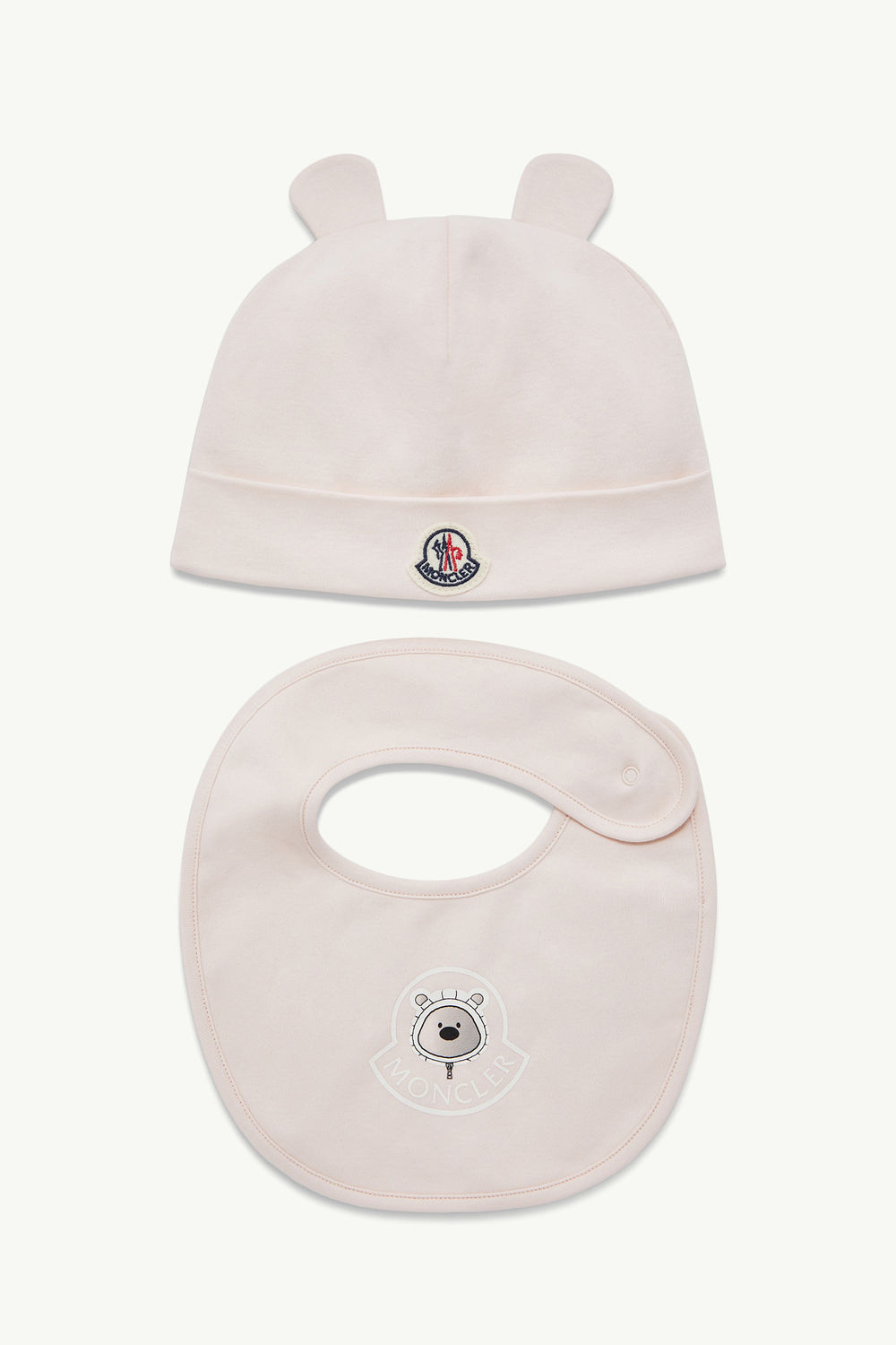 Teddy Bear Cotton Set Gender Neutral Light Pink Moncler 0