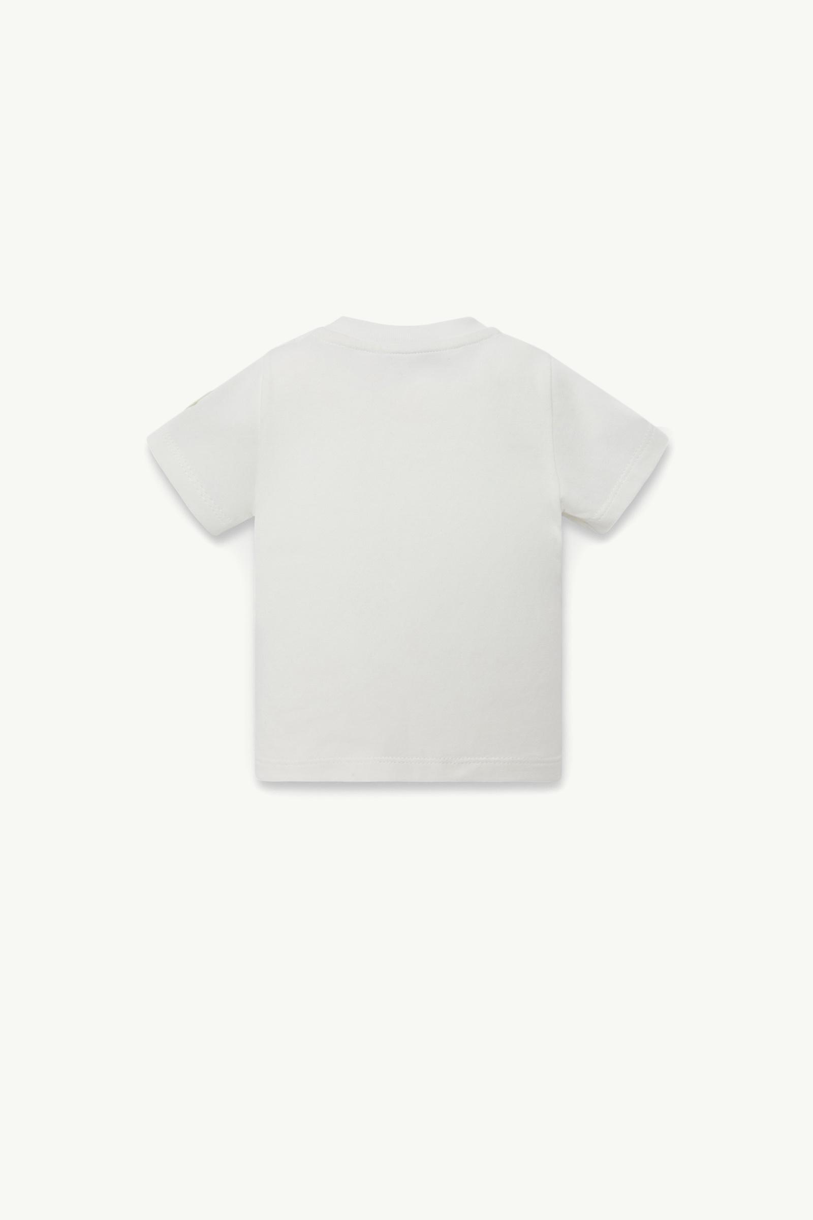 Basketball Motif Cotton T-Shirt Boy White Moncler 1