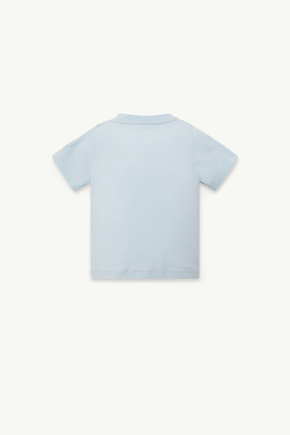 Basketball Motif Cotton T-Shirt Boy Light Blue Moncler 1