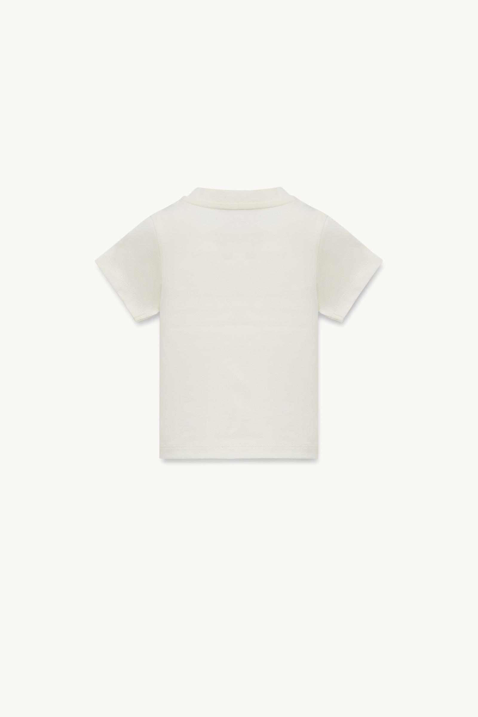 Embroidered Logo Cotton T-Shirt Girl White Moncler 1
