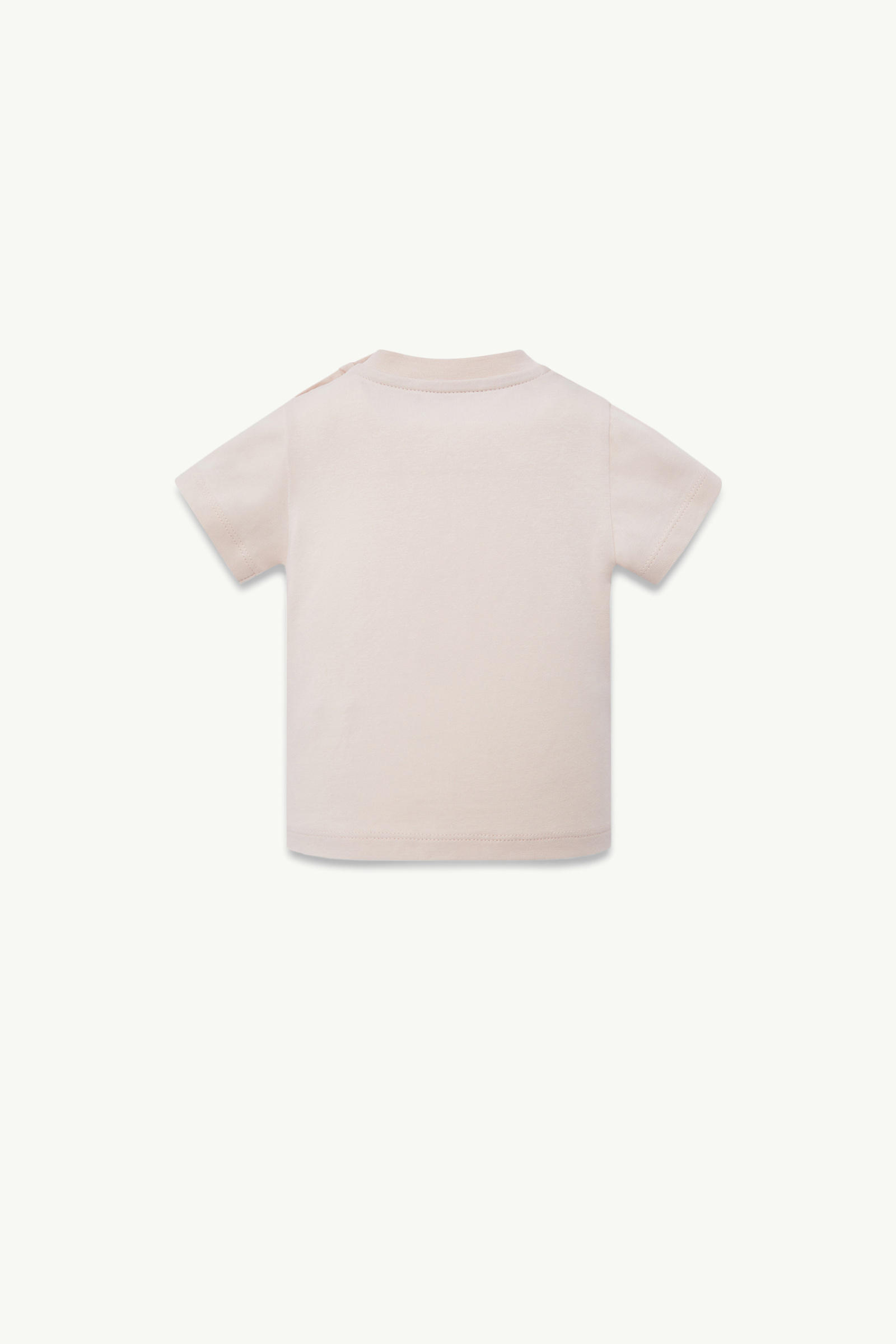 Embroidered Logo Cotton T-Shirt Girl Light Pink Moncler 1