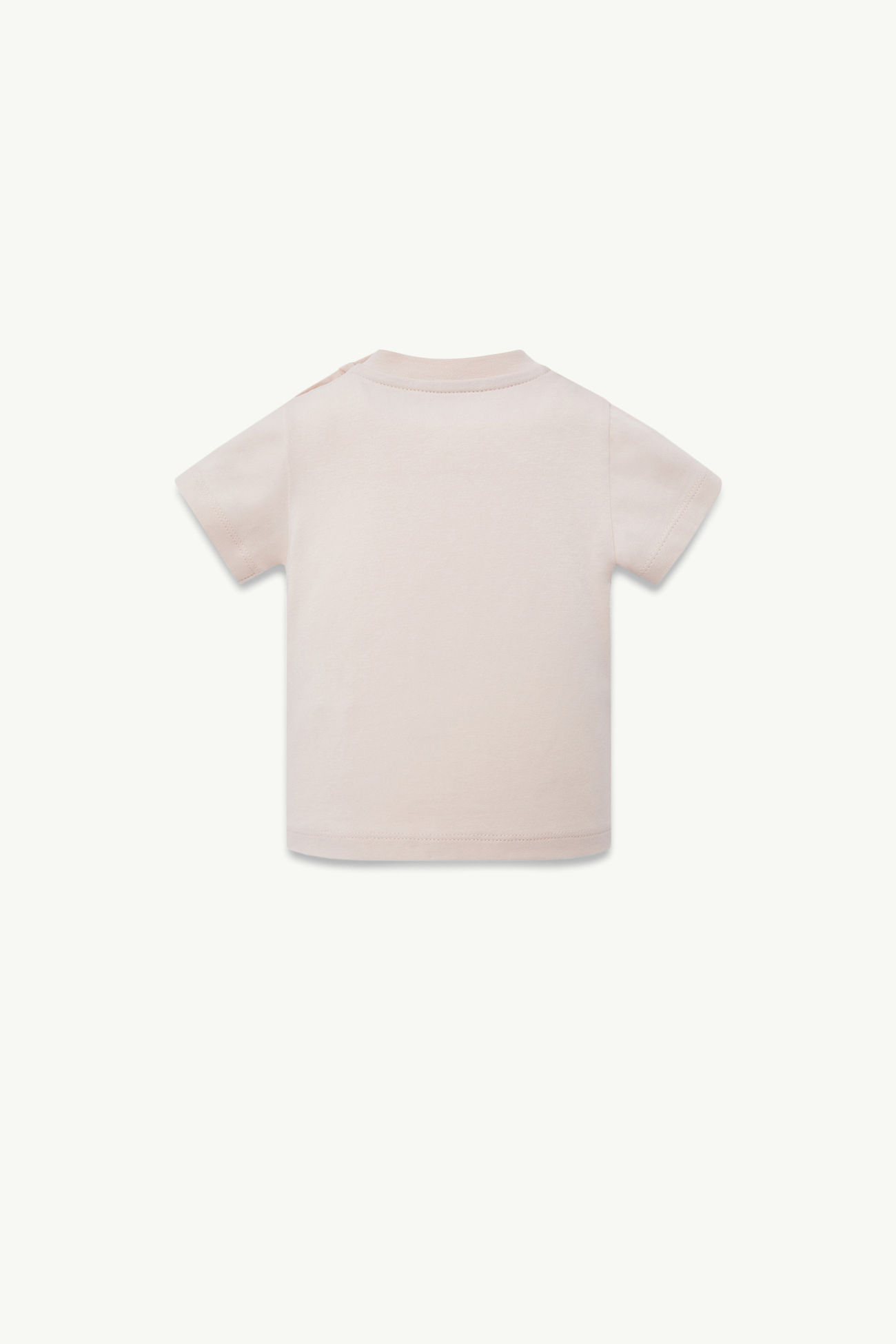 T-shirt con logo ricamato in cotone Bambina Rosa Chiaro Moncler 1