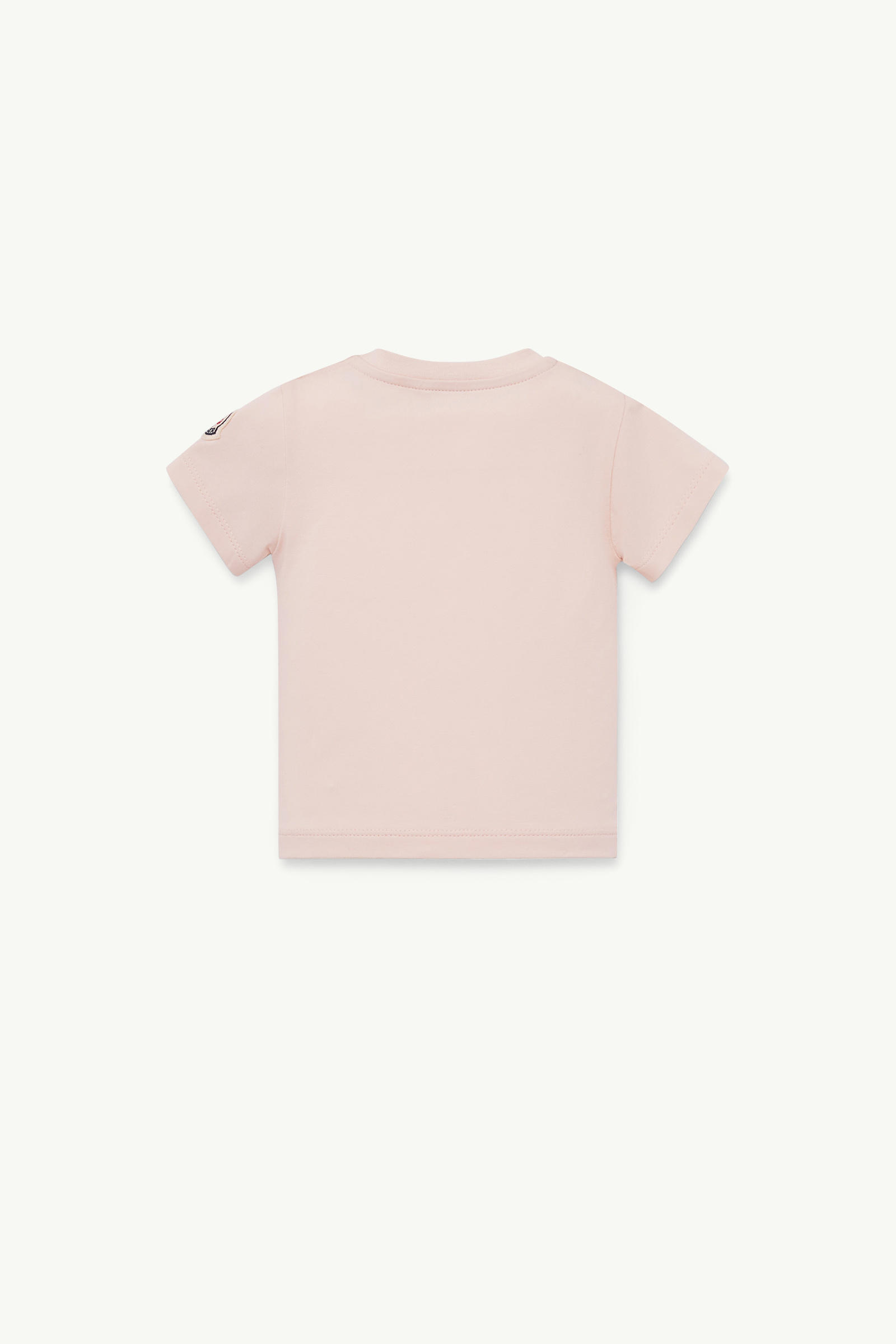 Teddy Bear Motif Cotton T-Shirt Gender Neutral Light Pink Moncler 1