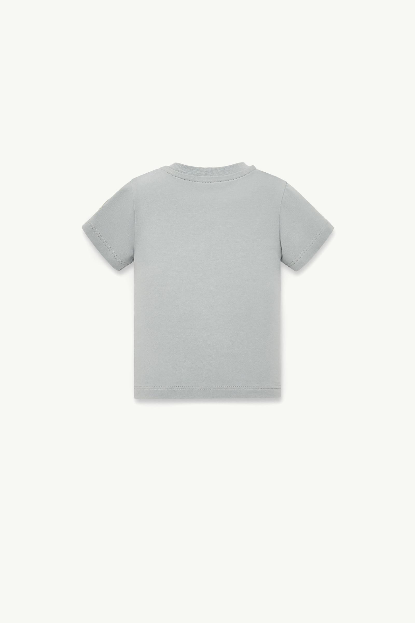 Teddy Bear Motif Cotton T-Shirt Gender Neutral Gray Moncler 1