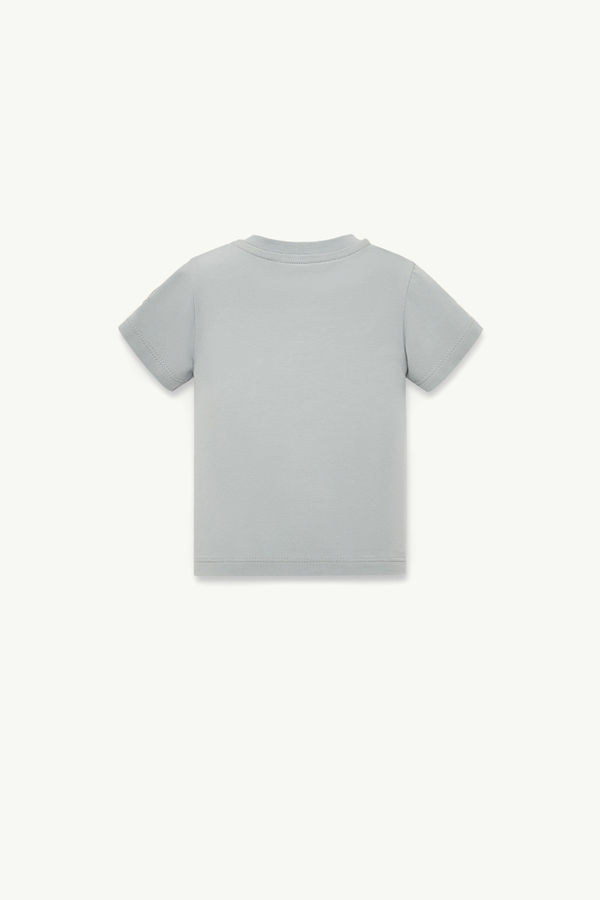 Teddy Bear Motif Cotton T-Shirt Gender Neutral Gray Moncler 1