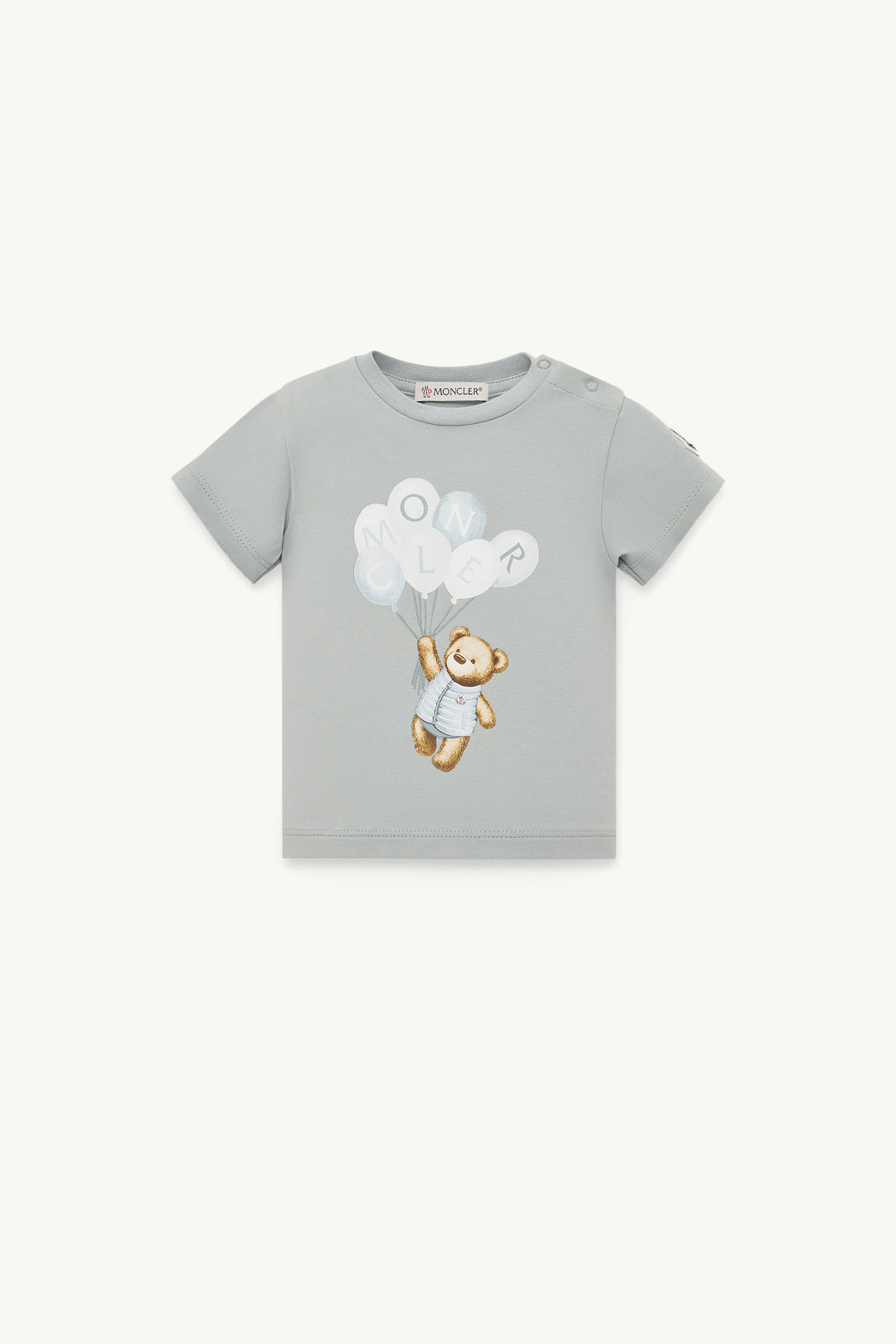 Camiseta de algodón con motivo de osito de peluche De Género Neutro Gris Moncler 0