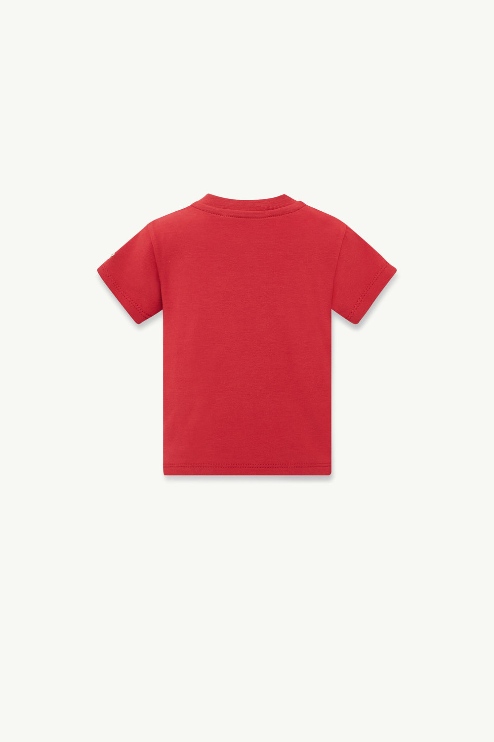 Aquatic Logo Cotton T-Shirt Boy Red Moncler 1