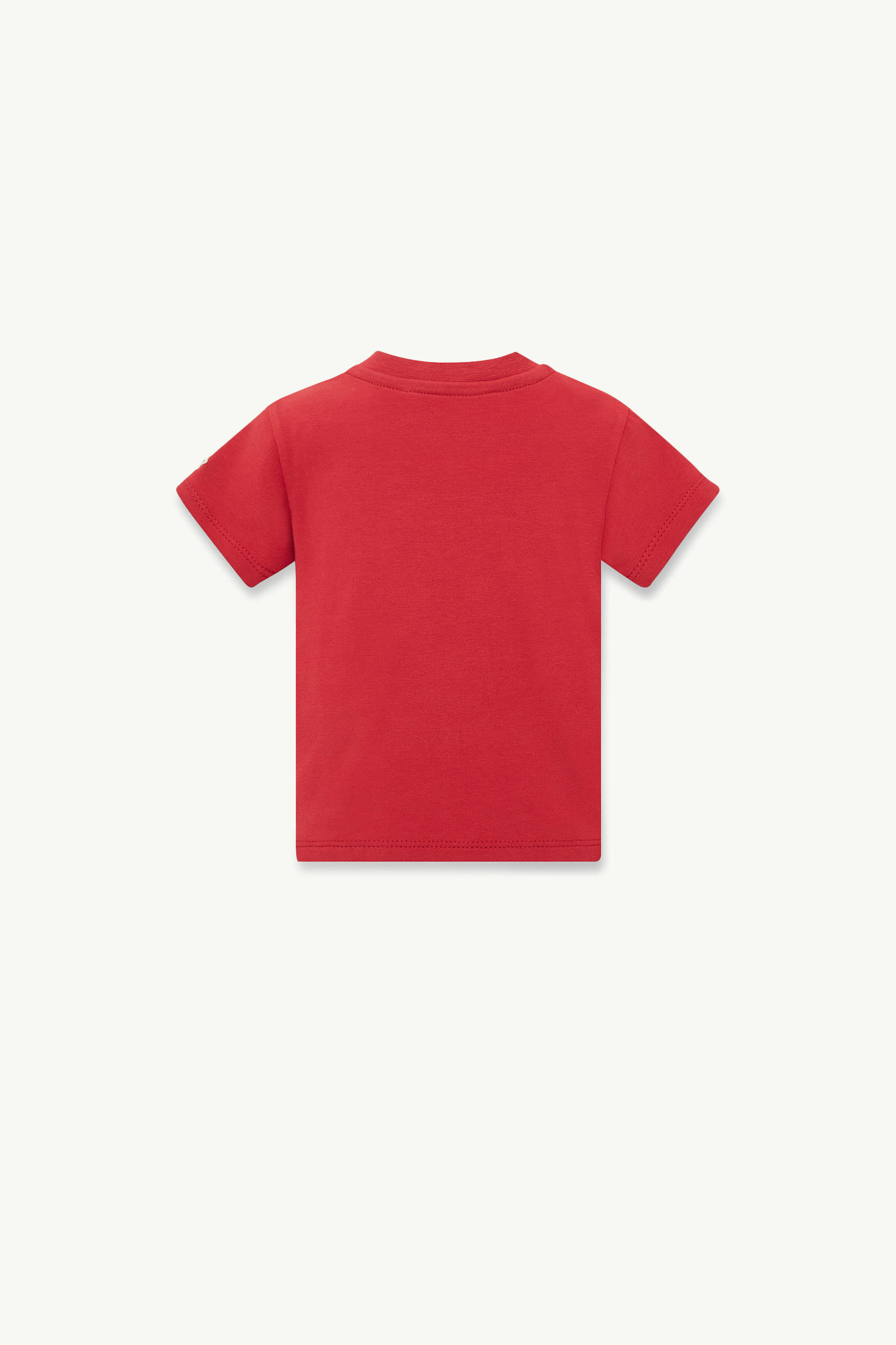 Aquatic Logo Cotton T-Shirt Boy Red Moncler 1