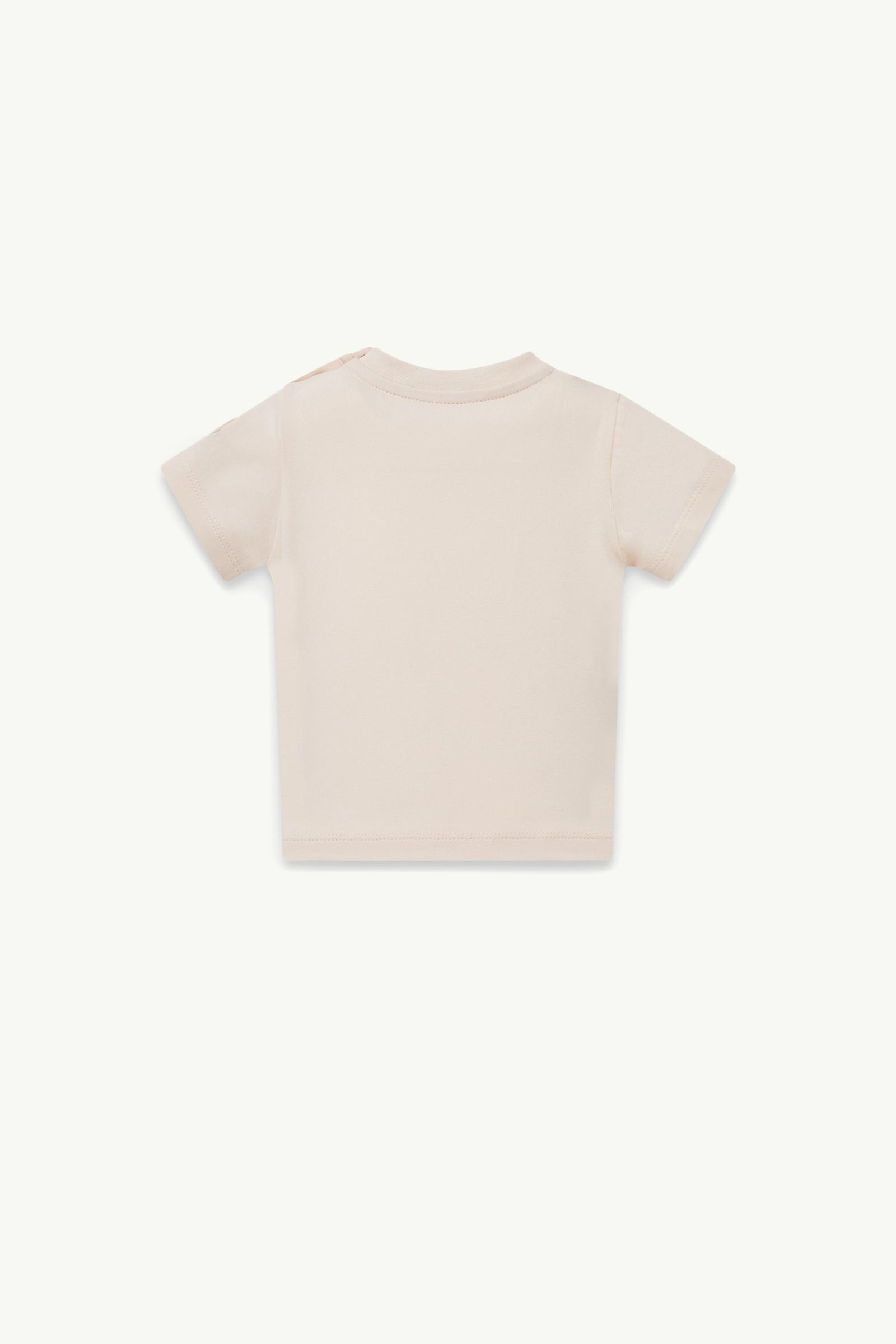 Teddy Bear Motif Cotton T-Shirt Girl Light Pink Moncler 1