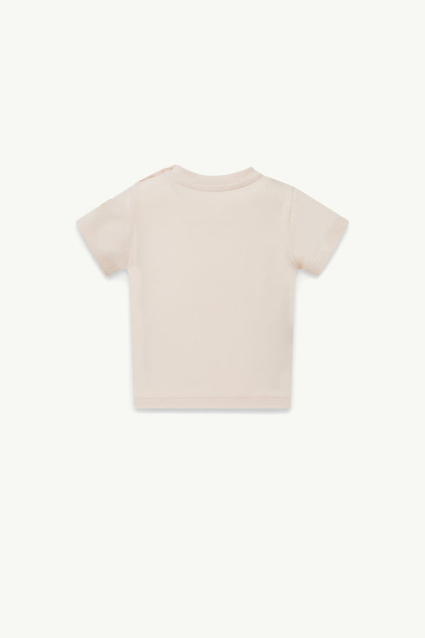 Teddy Bear Motif Cotton T-Shirt Girl Light Pink Moncler 1