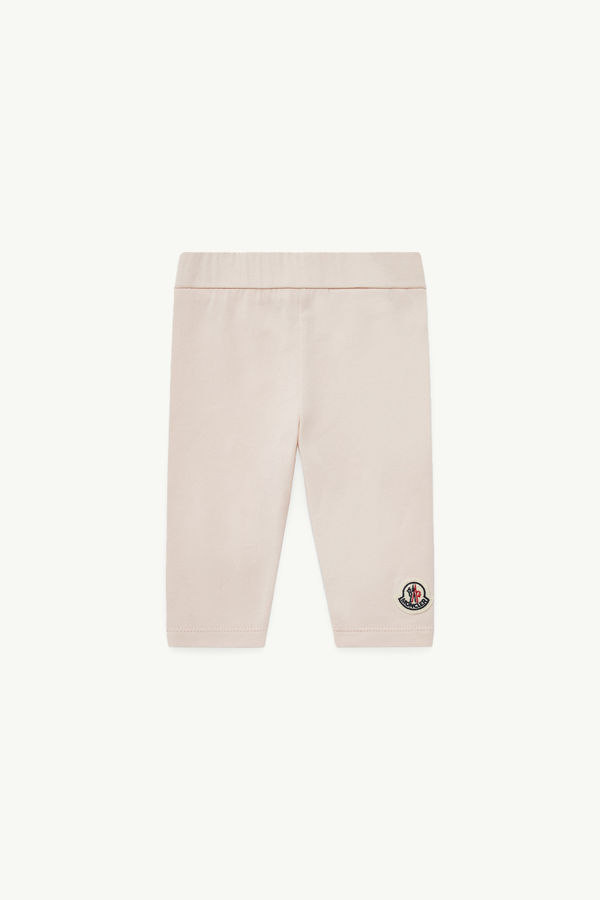 Cotton Leggings Girl Light Pink Moncler 0
