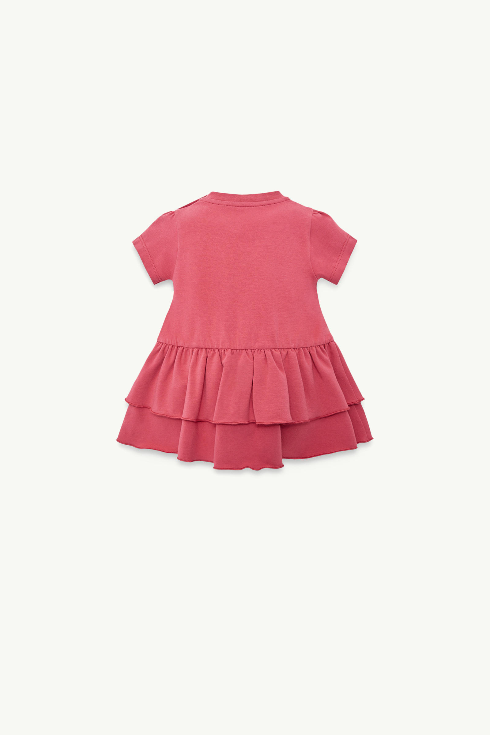 Cotton Dress Girl Coral Pink Moncler 1