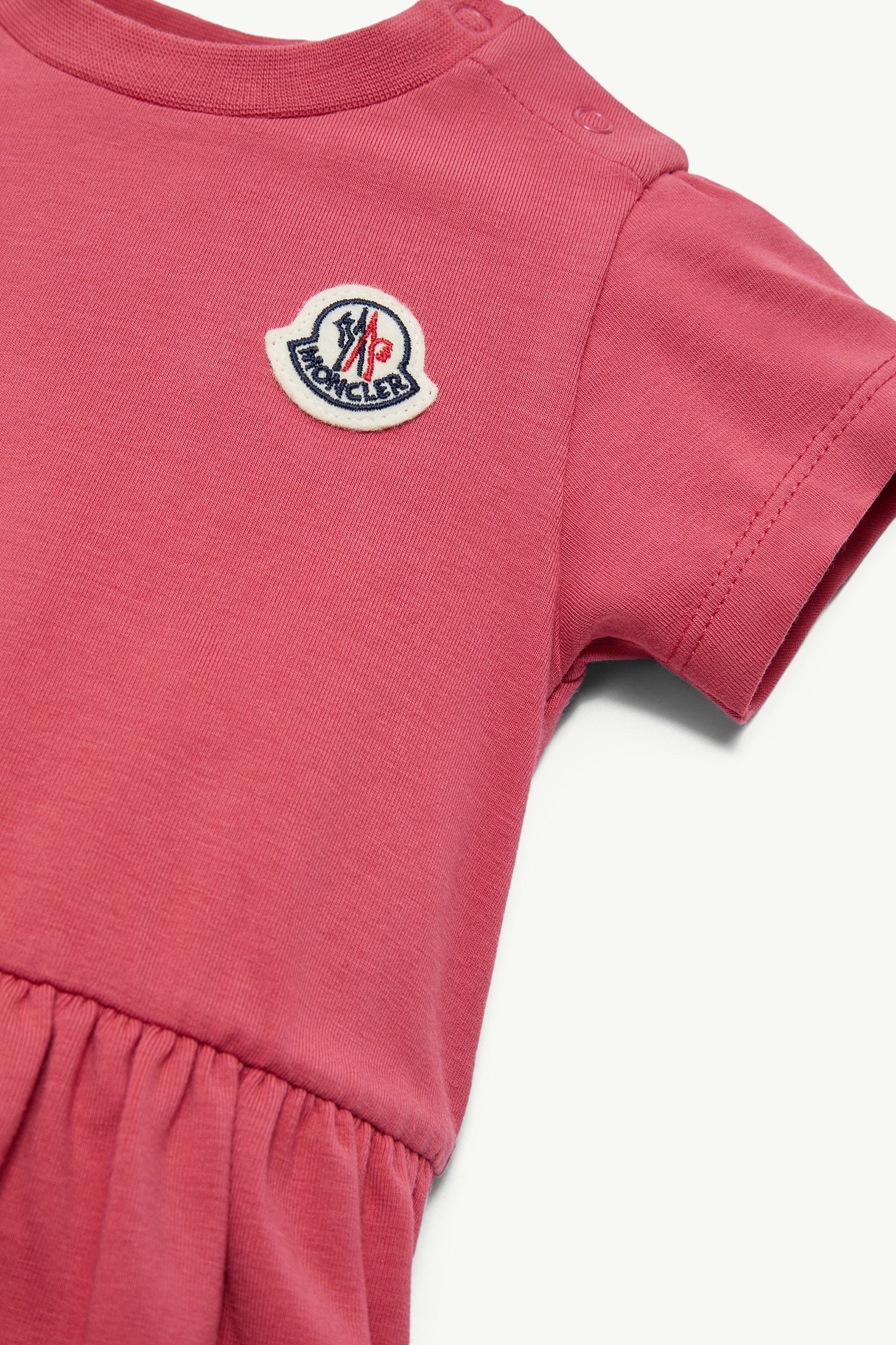 Coral Pink Cotton Dress - Clothing for Children | Moncler US