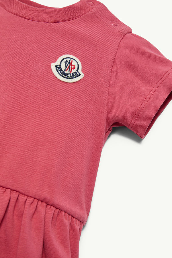 Kleid aus Baumwolle Mädchen Koralle-Pink Moncler 2
