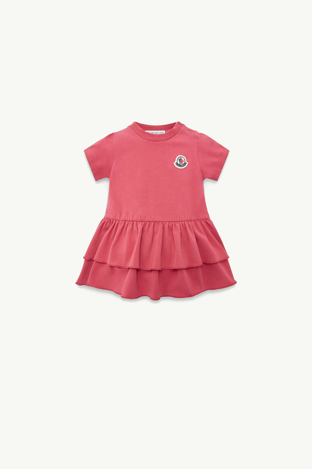 Robe en coton Fille Rose Coral Moncler 0