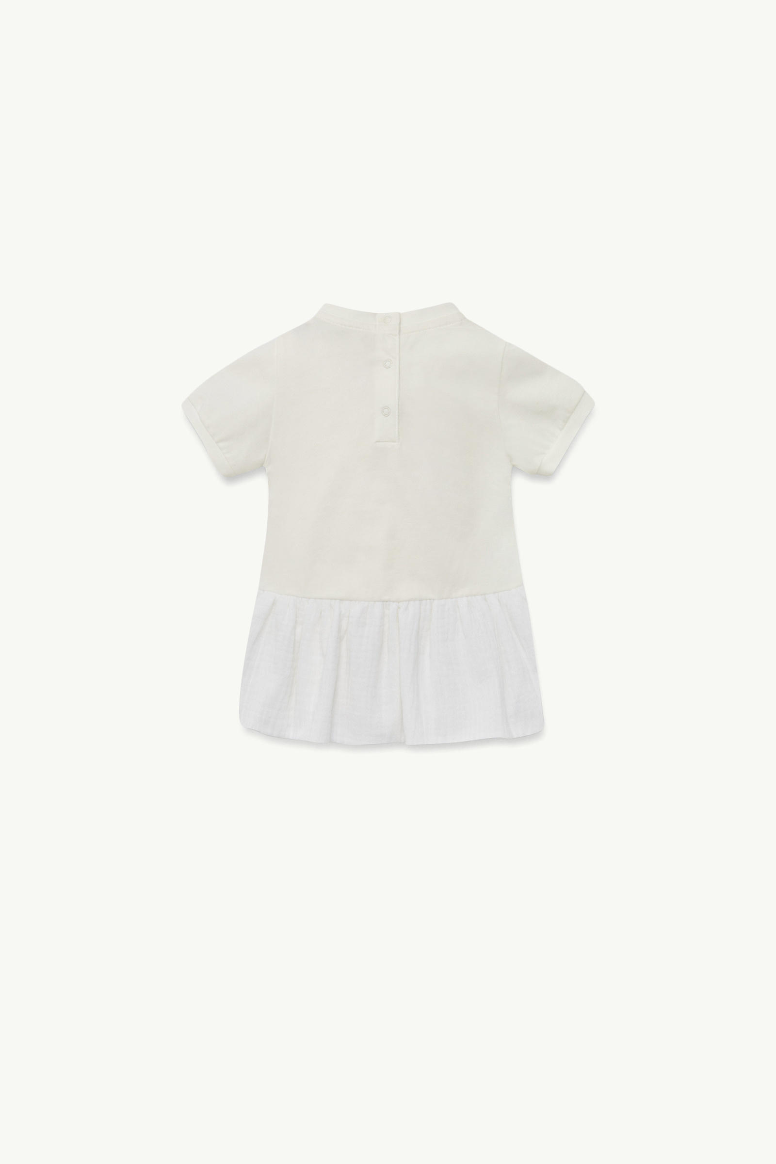 褶縐棉質連身裙 女童 白色 Moncler 1