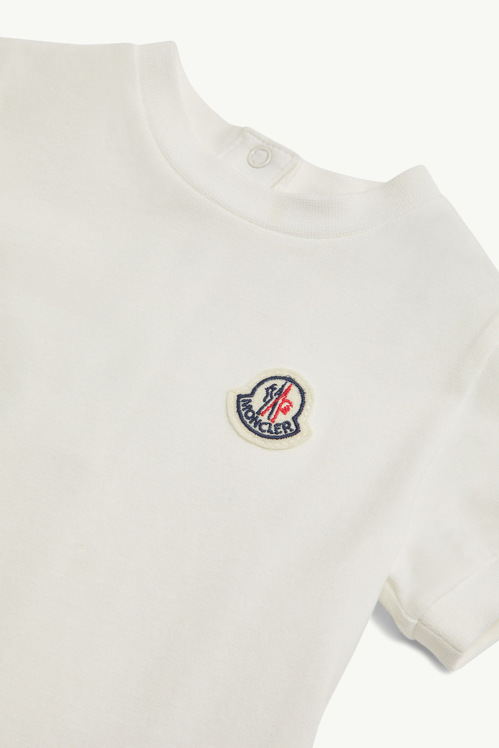Gathered Cotton Dress Girl White Moncler 2
