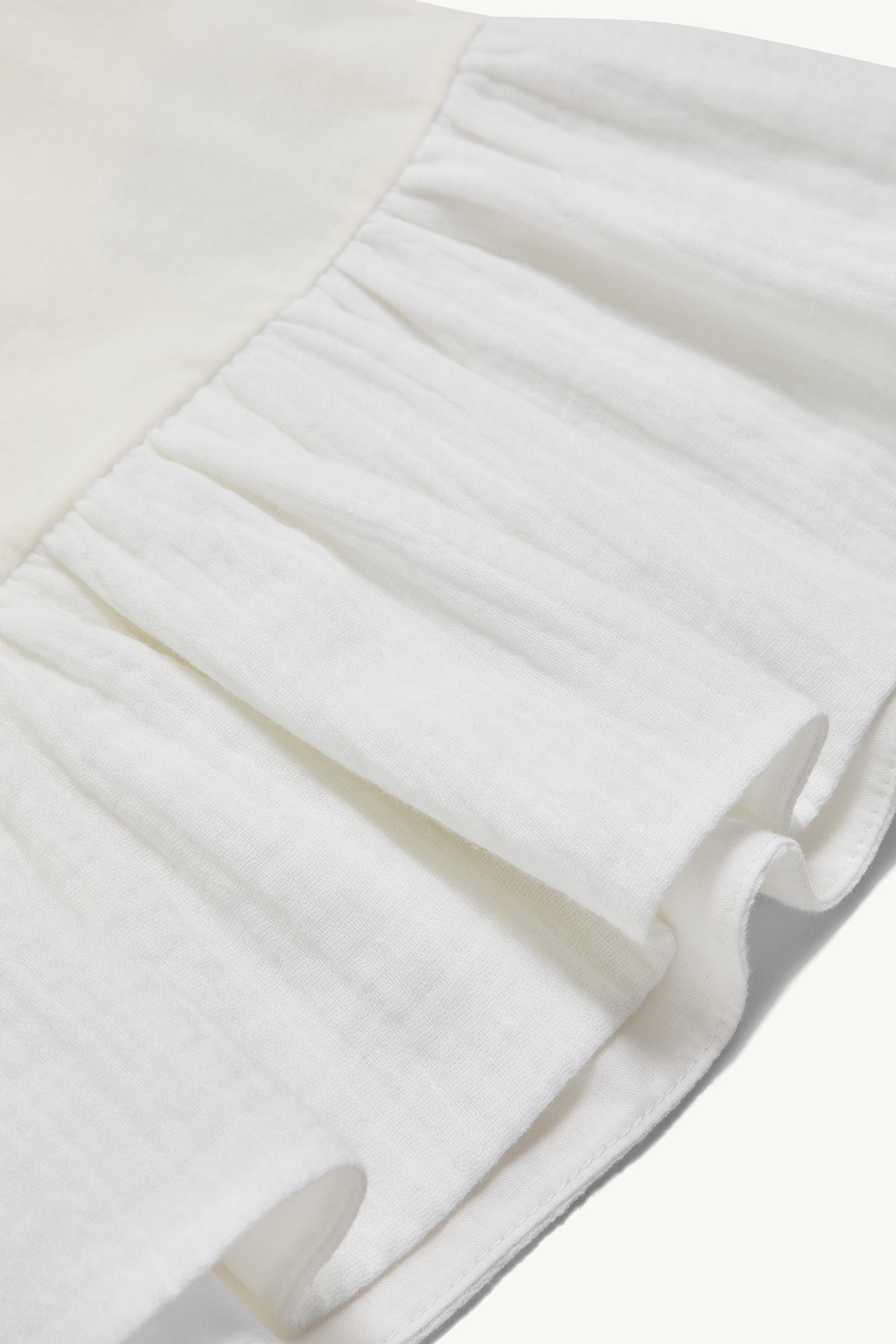 Gathered Cotton Dress Girl White Moncler 3