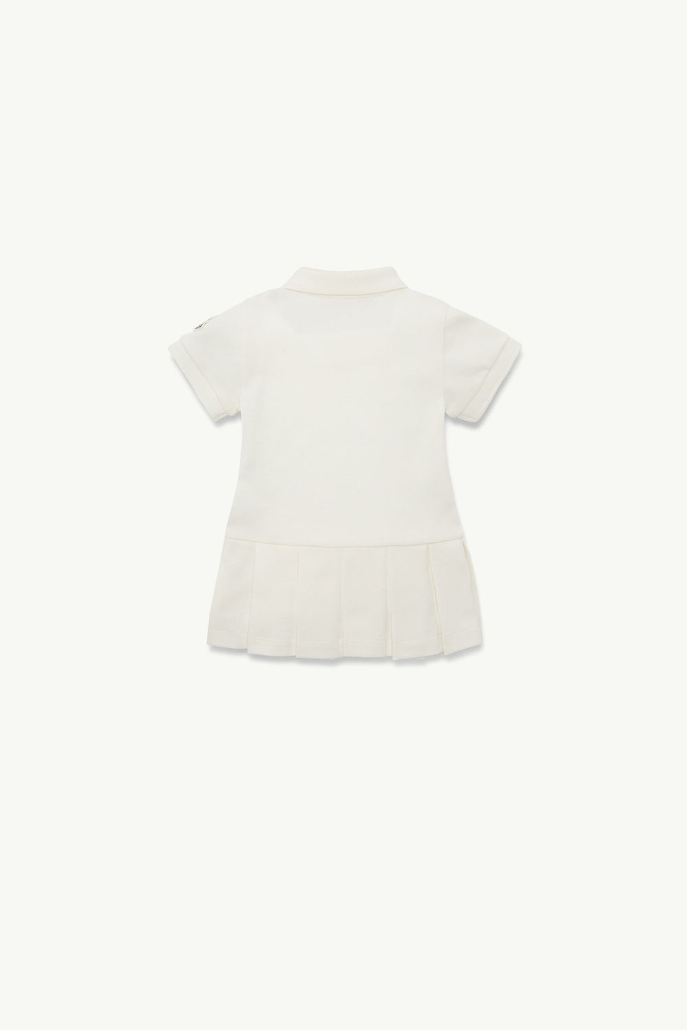 Cotton Piquet Polo Shirt Dress Girl White Moncler 1