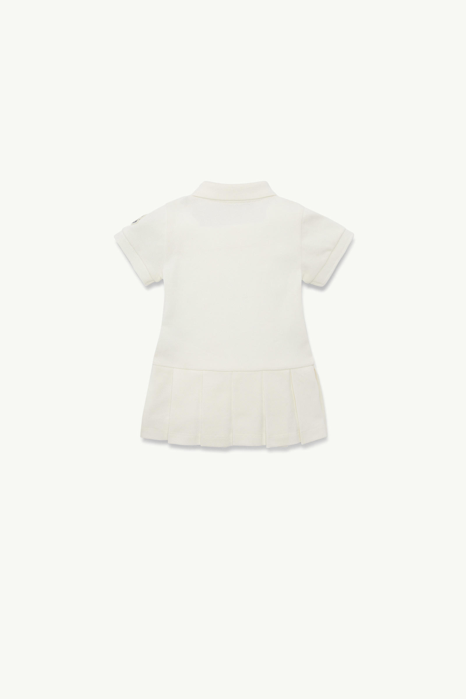 Cotton Piquet Polo Shirt Dress Girl White Moncler 1