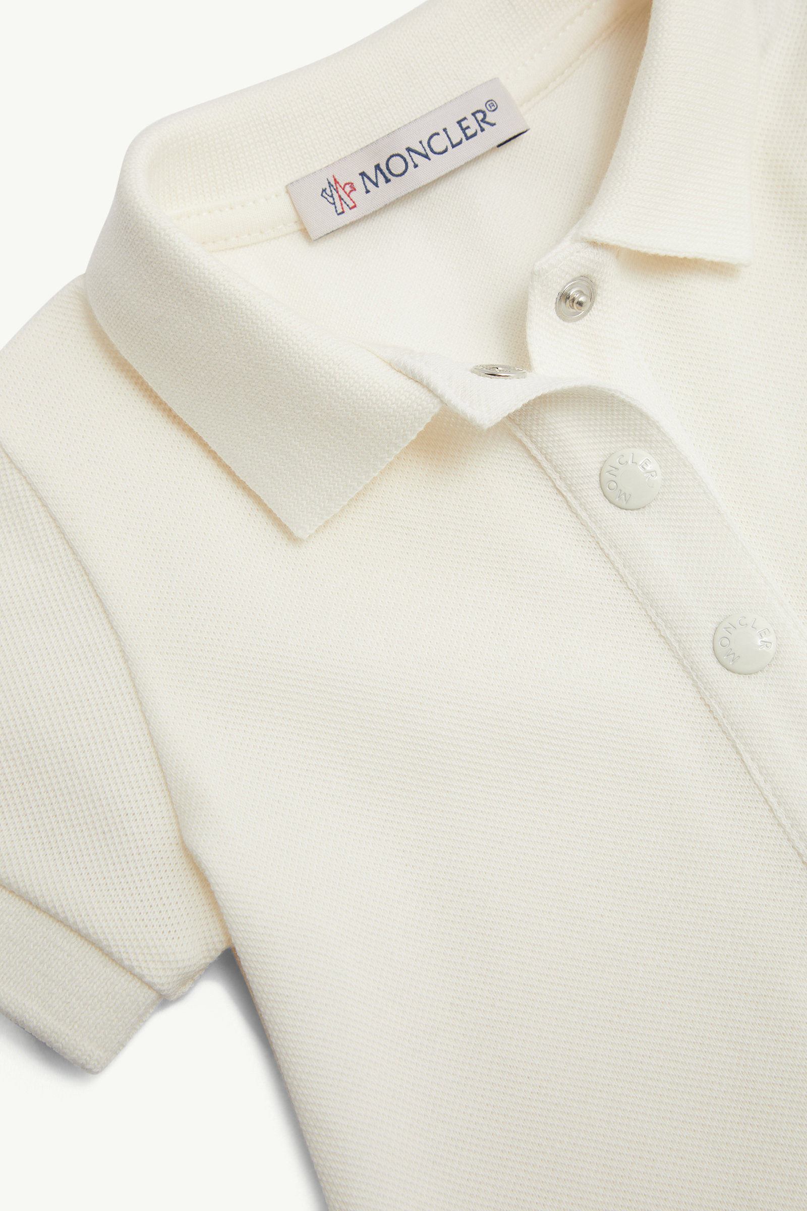 Cotton Piquet Polo Shirt Dress Girl White Moncler 2