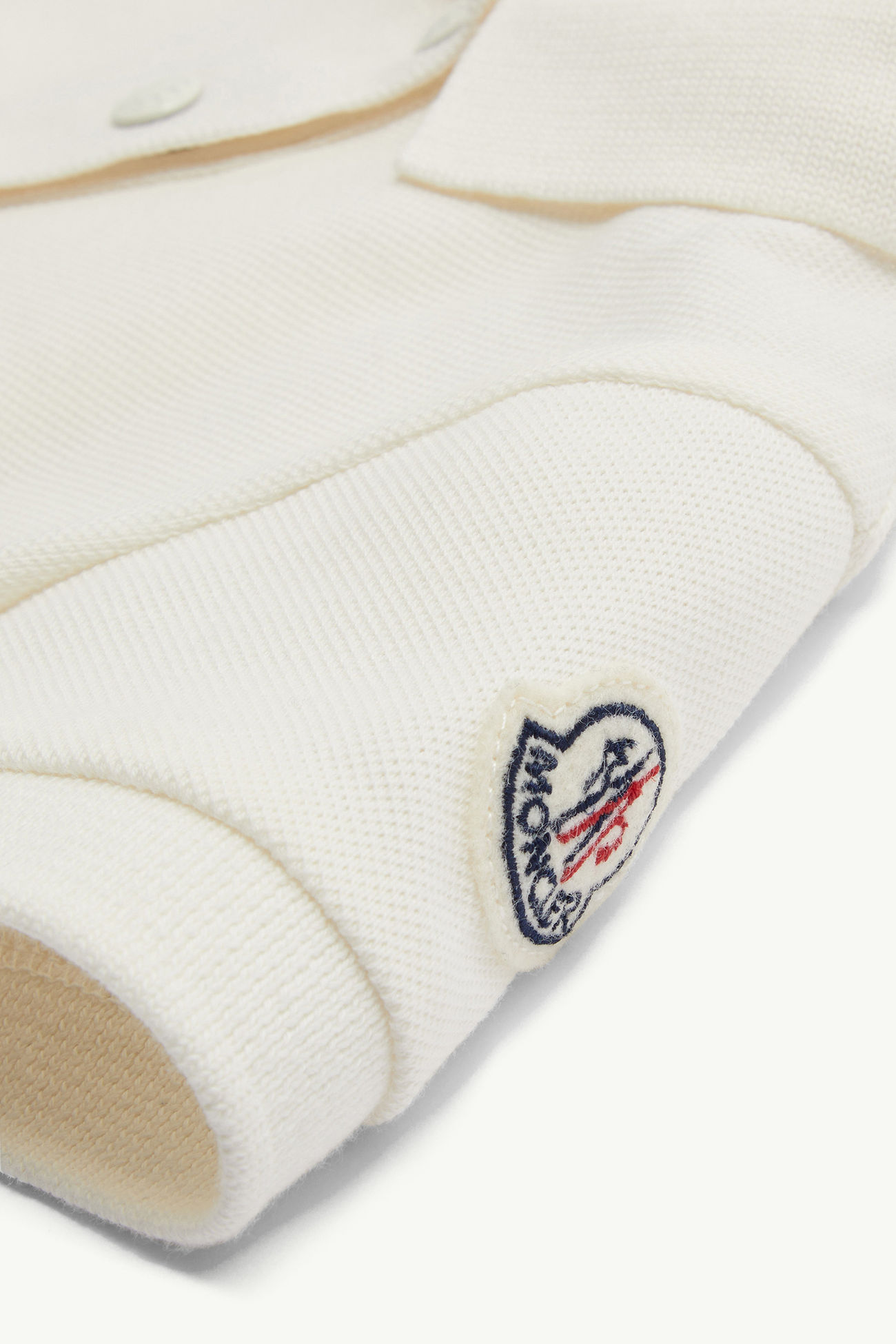 Polokleid aus Baumwollpiqué Mädchen Weiß Moncler 3