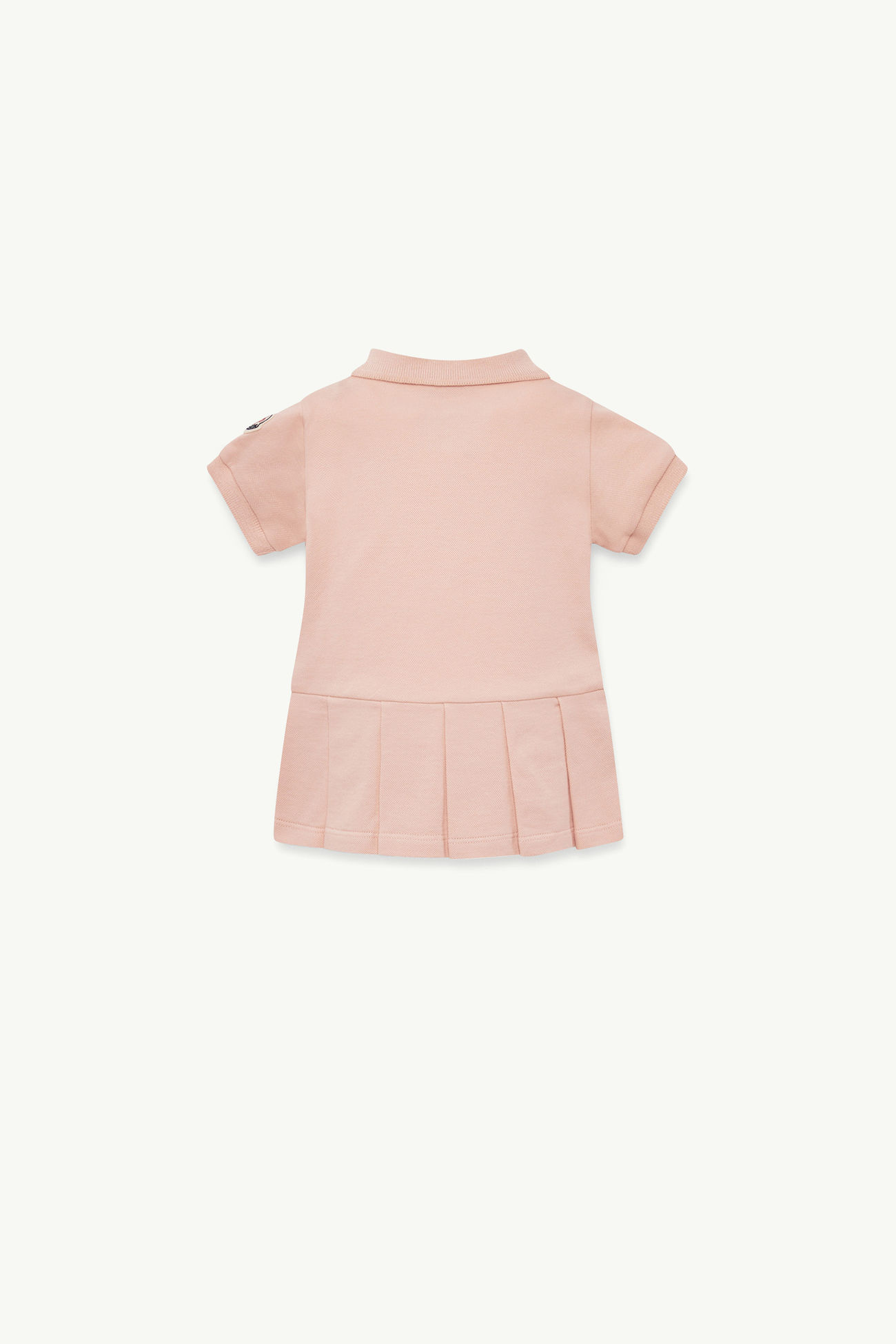 Abito a polo in cotone piquet Bambina Rosa Chiaro Moncler 1