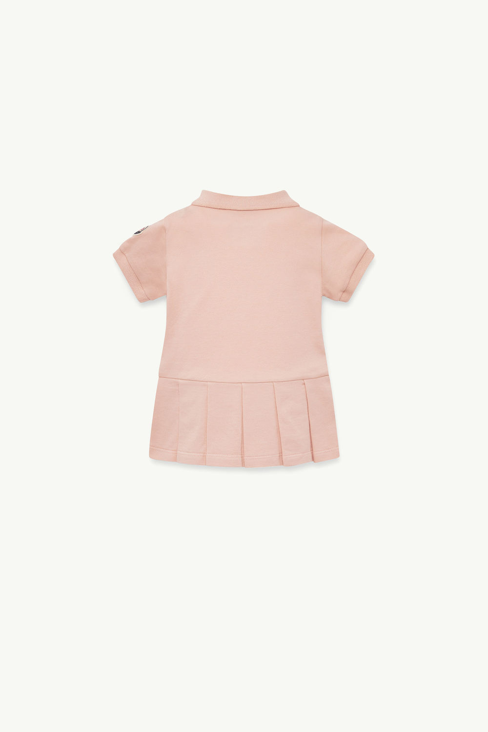 Cotton Piquet Polo Shirt Dress Girl Light Pink Moncler 1