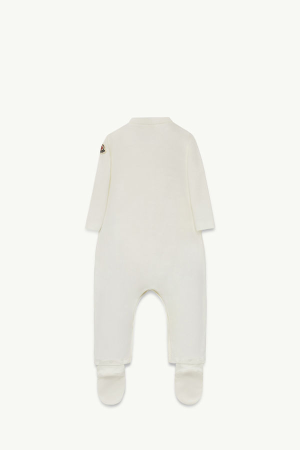 Strampler aus Baumwolle mit Teddybär-Motiv Genderneutral Weiß Moncler 1
