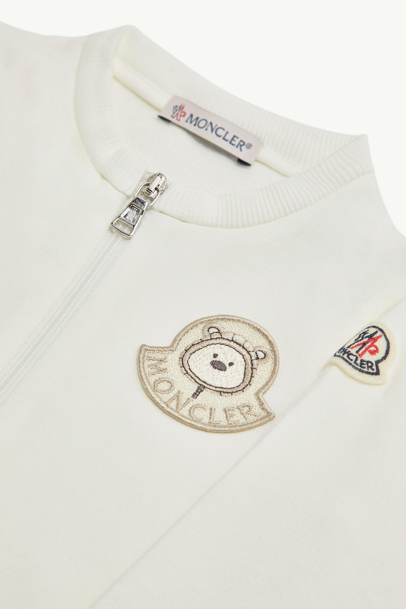 Teddy Bear Cotton Baby Grow Gender Neutral White Moncler 2