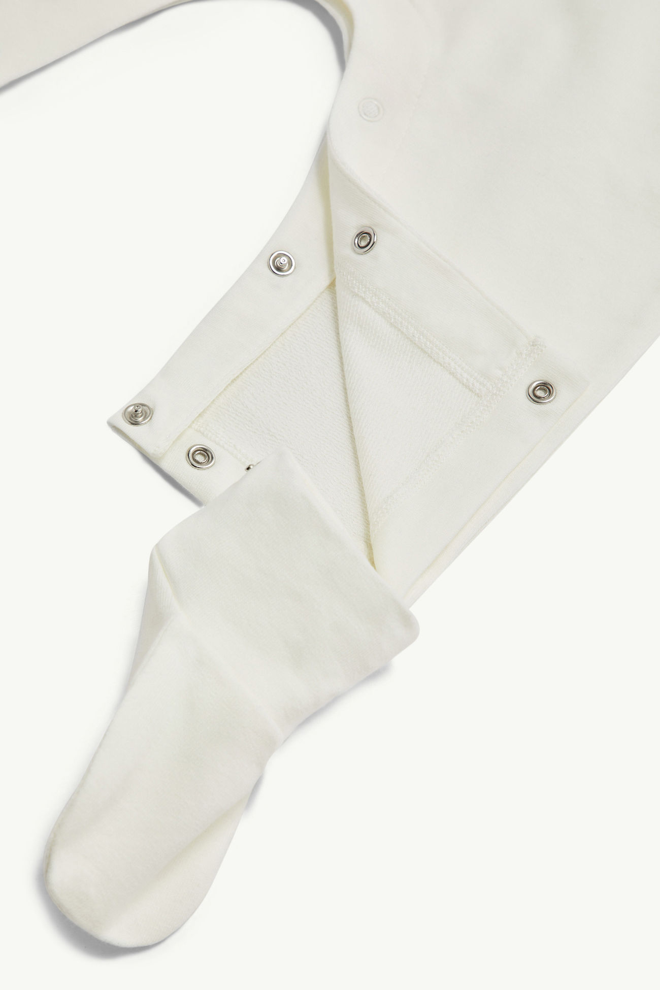 泰迪熊棉質嬰兒連身衣 中性 白色 Moncler 3