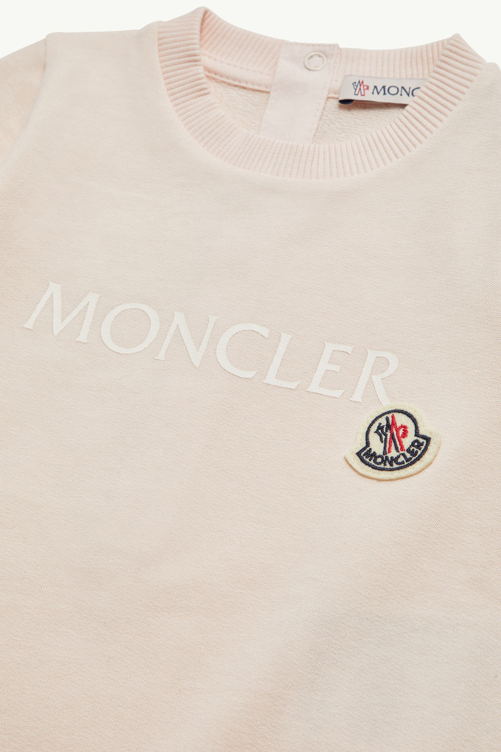 Logo Cotton Baby Grow Gender Neutral Light Pink Moncler 2