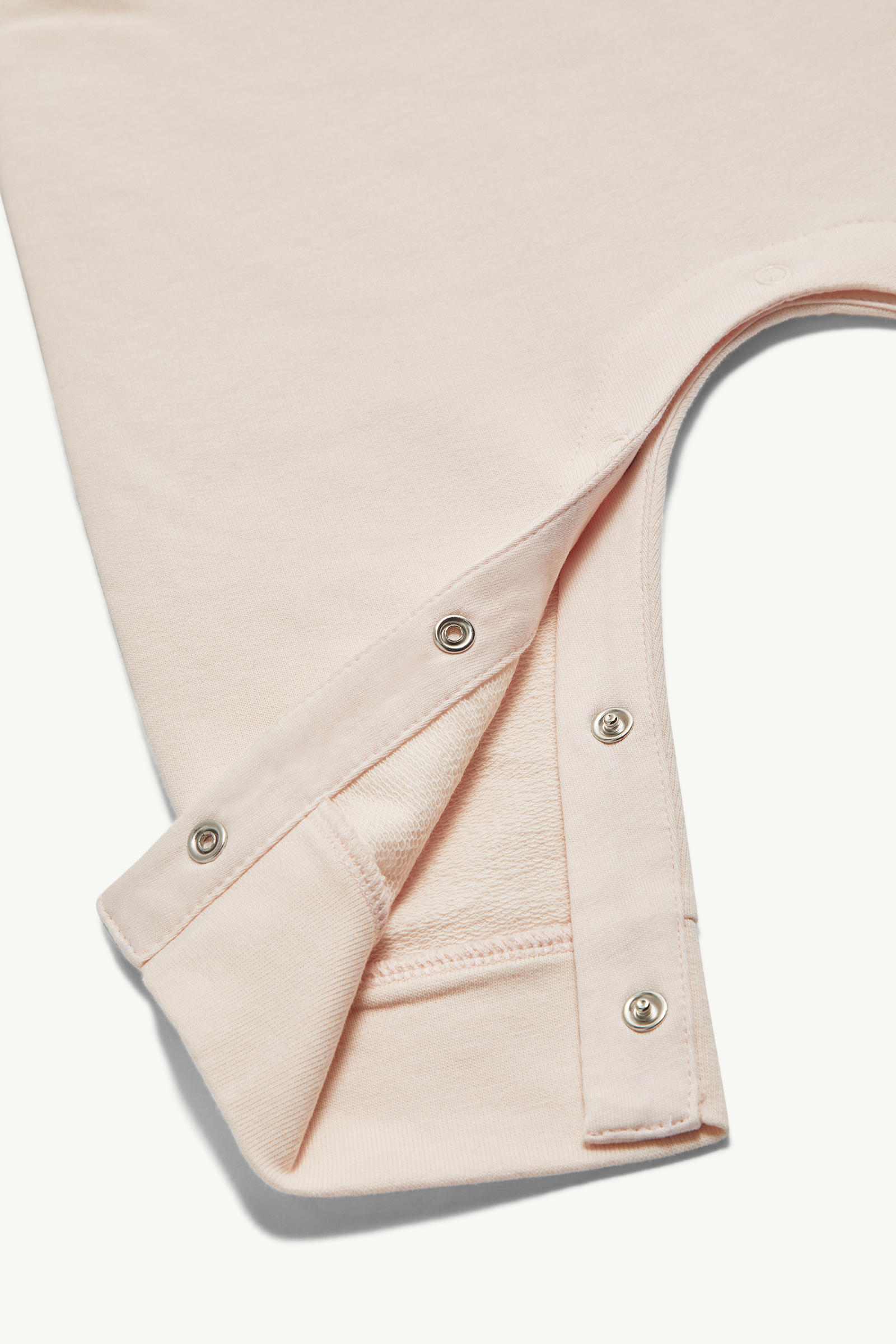 Tutina in cotone con logo Gender Neutral Rosa Chiaro Moncler 3