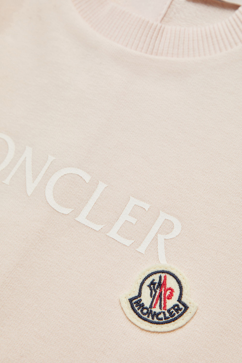 Logo Cotton Baby Grow Gender Neutral Light Pink Moncler 4