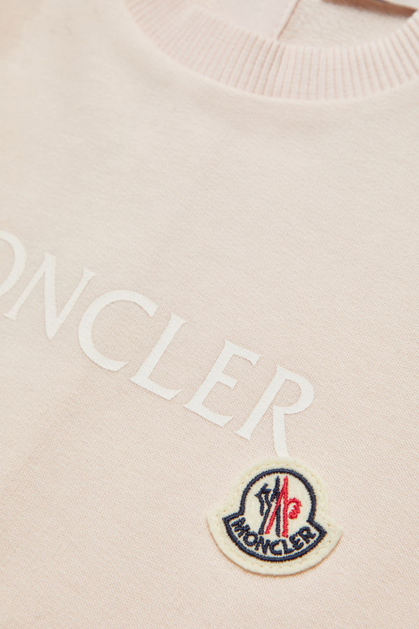 Pelele de algodón con logotipo De Género Neutro Rosado claro Moncler 4
