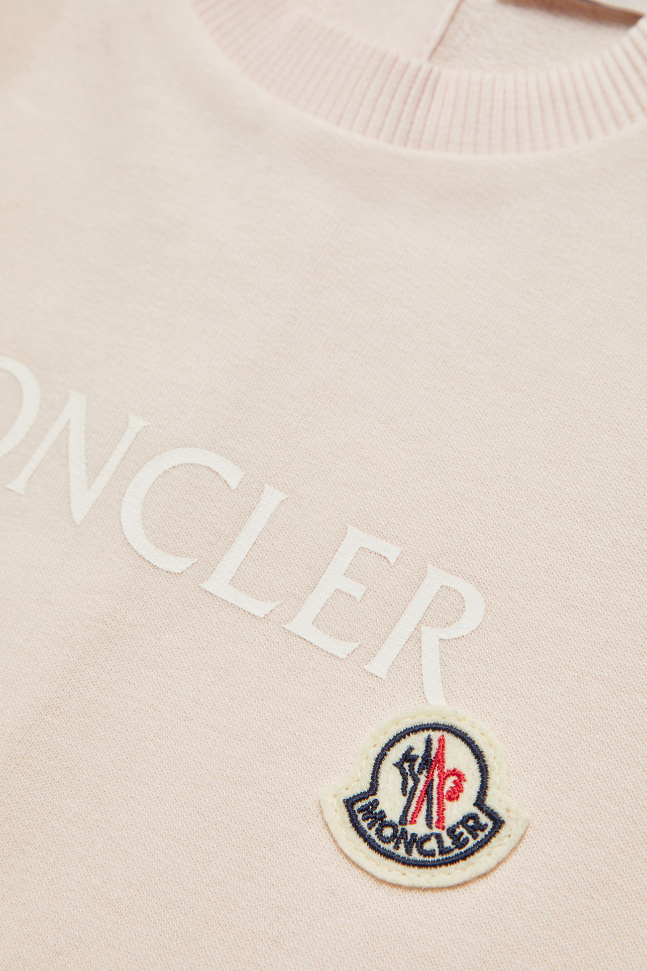 标识棉质婴儿连体衣 中性 浅粉色 Moncler 4