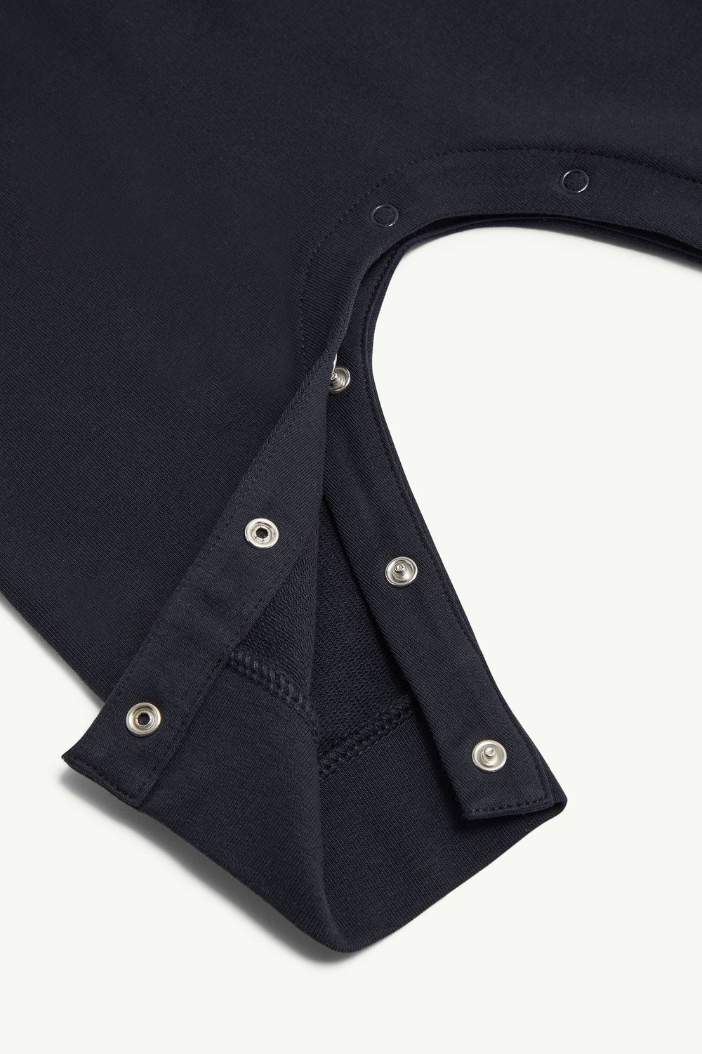 Tutina in cotone con logo Gender Neutral Blu Notte Moncler 3