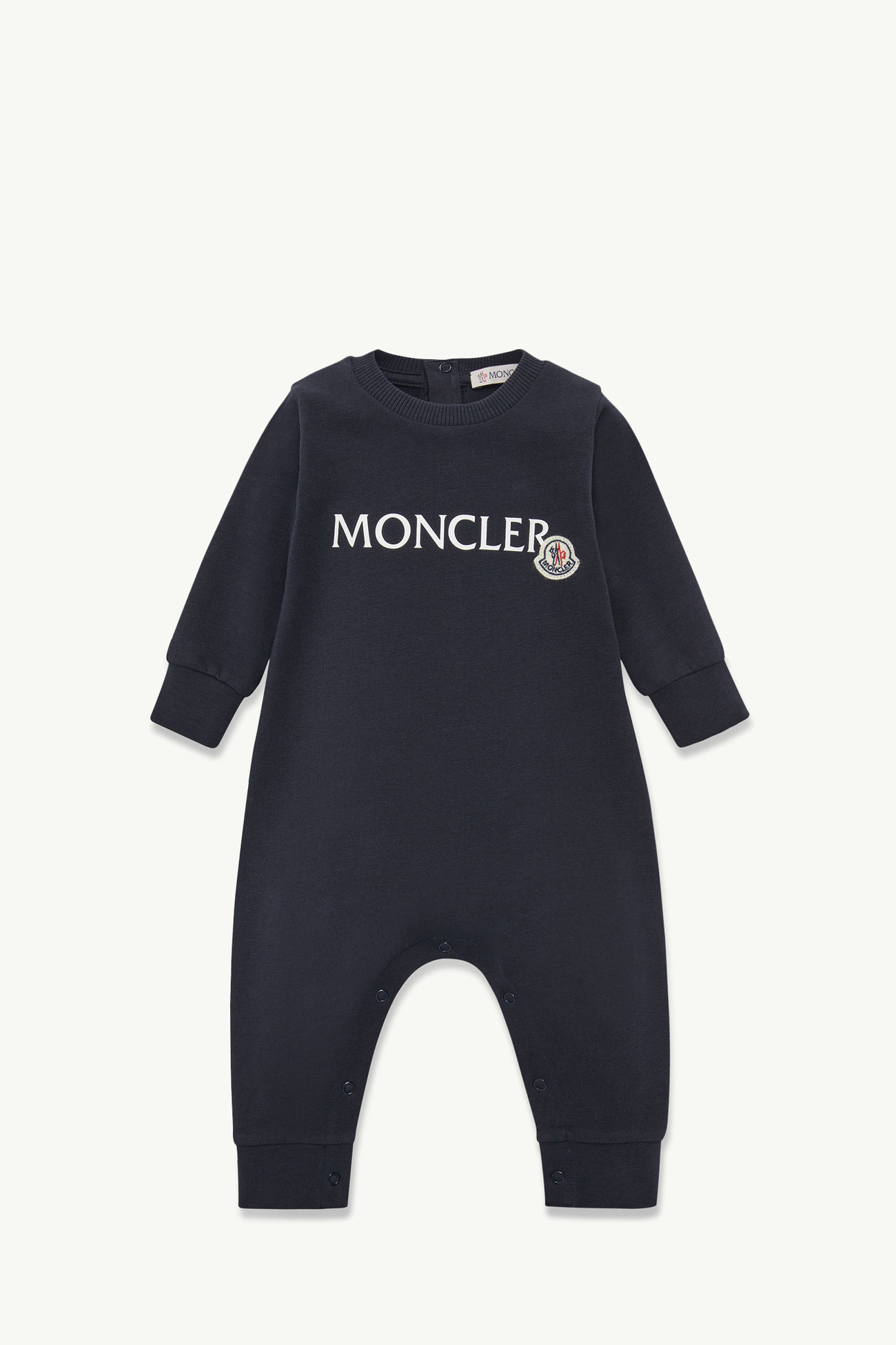 Babystrampler aus Baumwolle mit Logo Genderneutral Nachtblau Moncler 0