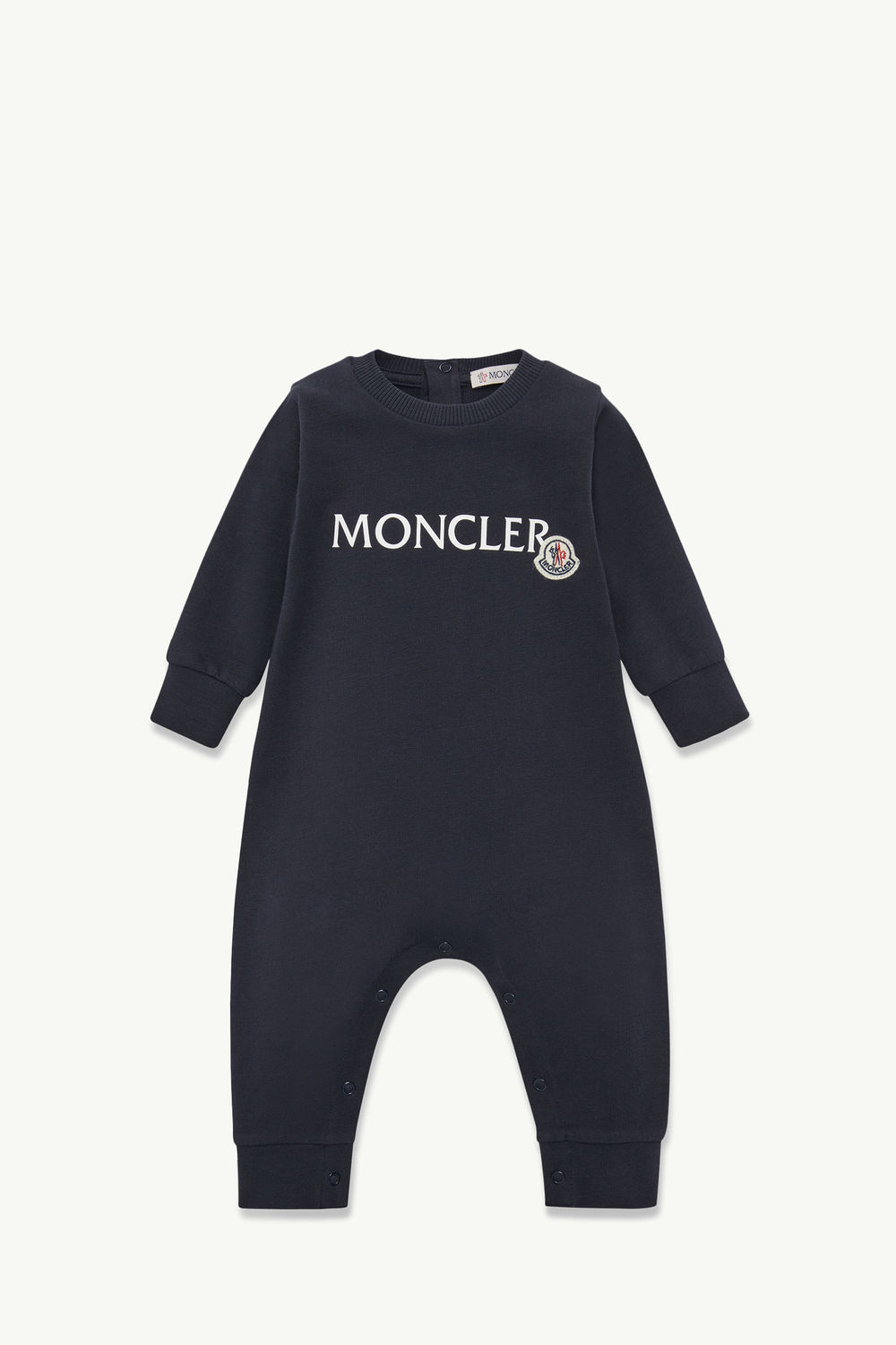 Logo Cotton Baby Grow Gender Neutral Night Blue Moncler 0