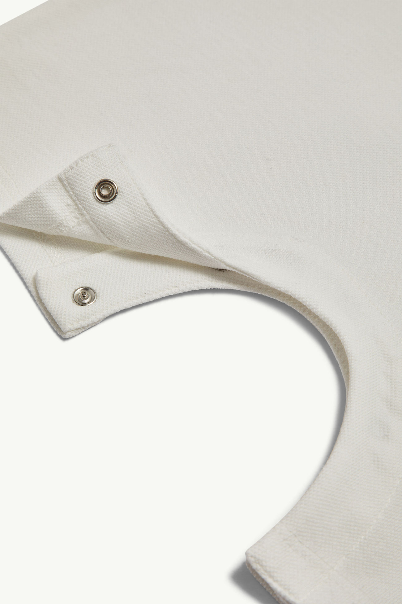 Tutina in cotone con orlo tricolore Bambino Bianco Moncler 3