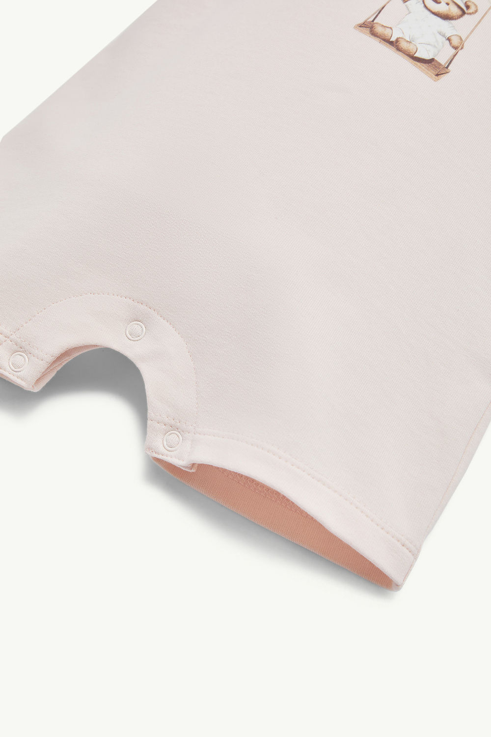 Barboteuse en coton à motif ours en peluche Mixte Rose Clair Moncler 3