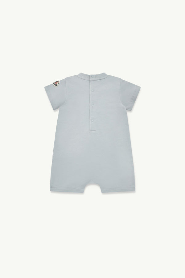 Barboteuse en coton à motif ours en peluche Mixte Gris Moncler 1